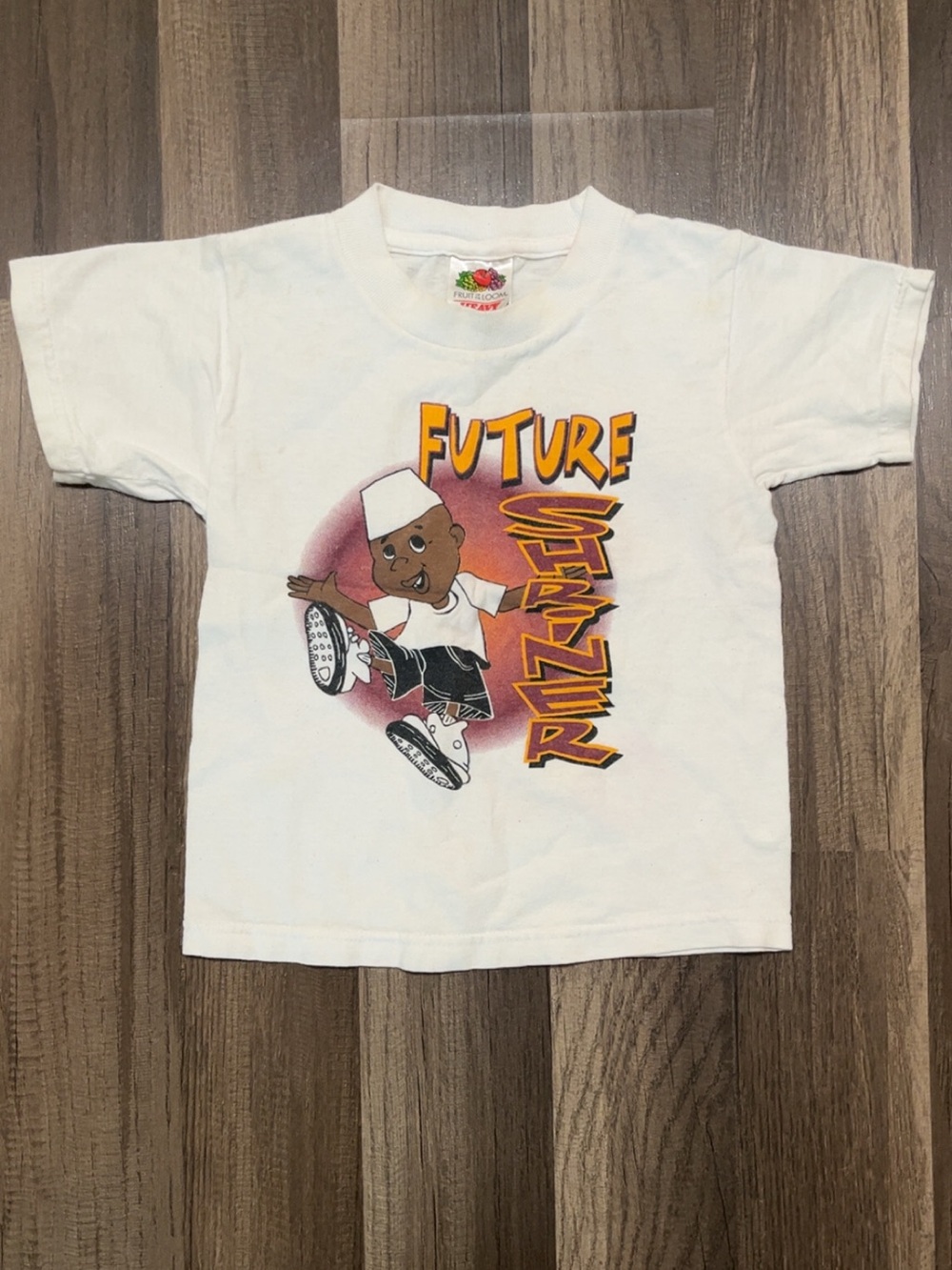Vintage FUTURE SHRINER Kids 2/4 100% Cotton White Graphic Tee